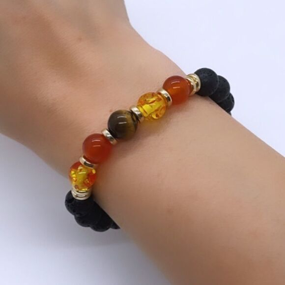 Wool + Pepper Co. Lava & Healing Stones Bracelet - Picture 3 of 5